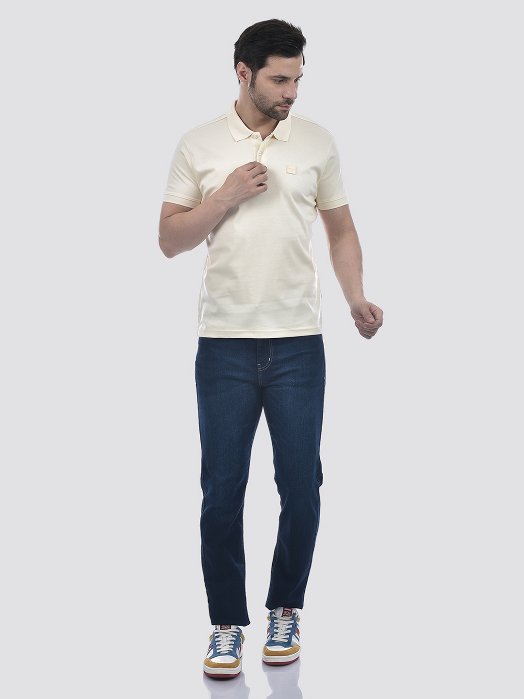 Numero Uno Men Solid Dark Blue Jeans